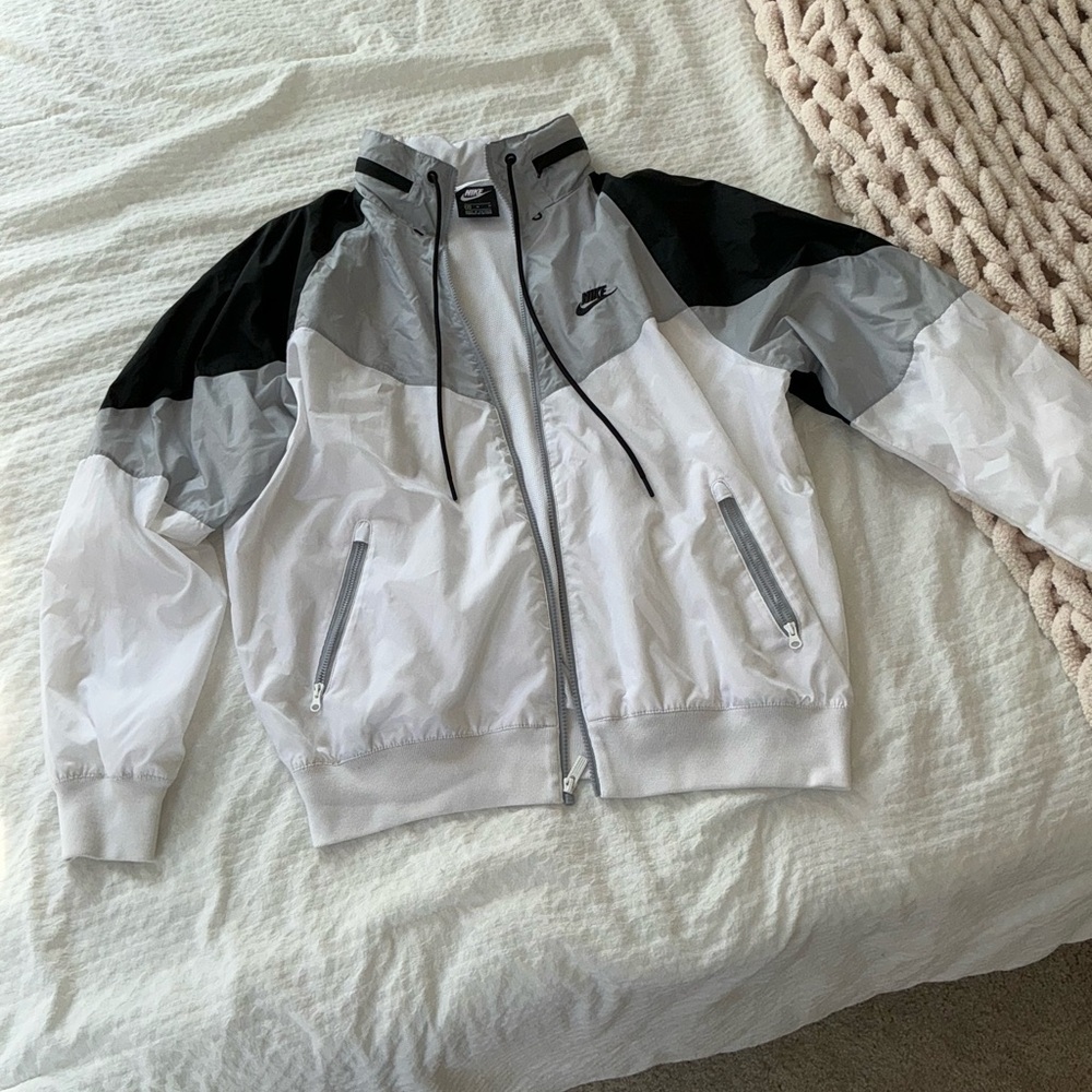 Nike Black, Gray, and White Windbreaker Jacket